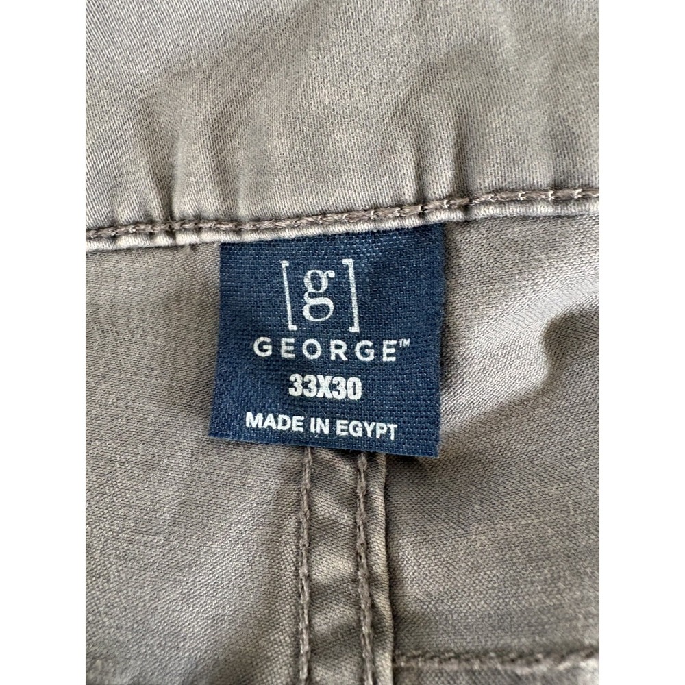 George NEW Men's Stretch Premium 5 Pocket Straight Leg Pants Grey Gray NWT - Picture 3 of 4